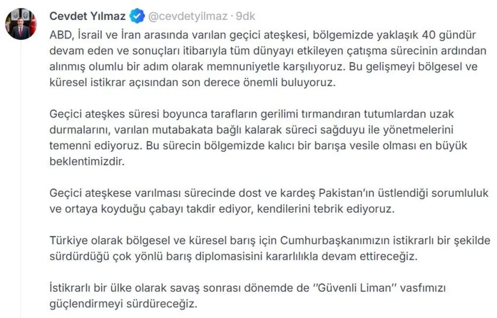Ateşkes, Barış İçin Olumlu Adım
