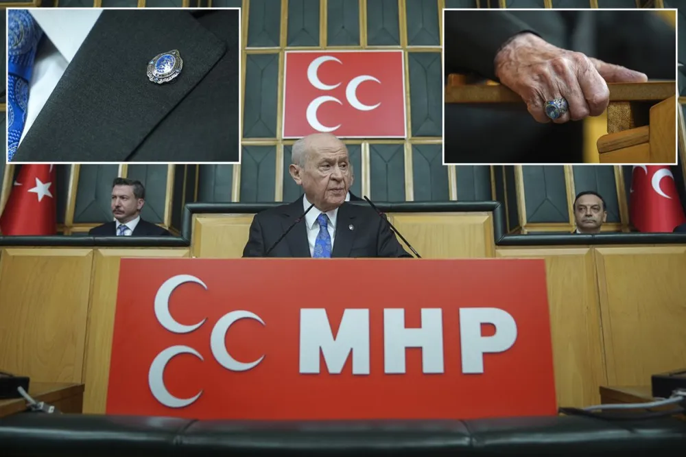 Bahçeli'nin toplantıdaki yüzüğü ve rozeti dikkat çekti! İşte anlamı - Son Dakika