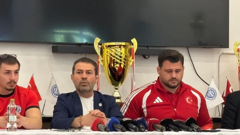 Avrupa Güreş ve Halter şampiyonalarında dereceye giren sporcular, basınla buluştu