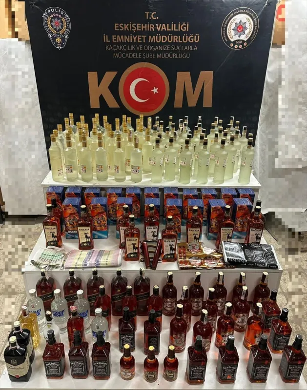 Eskişehir'de Sahte Alkol ve Kaçak İçki Şebekesine Darbe: Bir Gözaltı