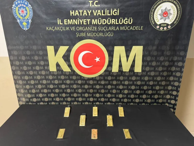 Hatay'da Motosiklet Sürücüsünden 8 Kilo Gümrük Kaçağı Altın Çıktı