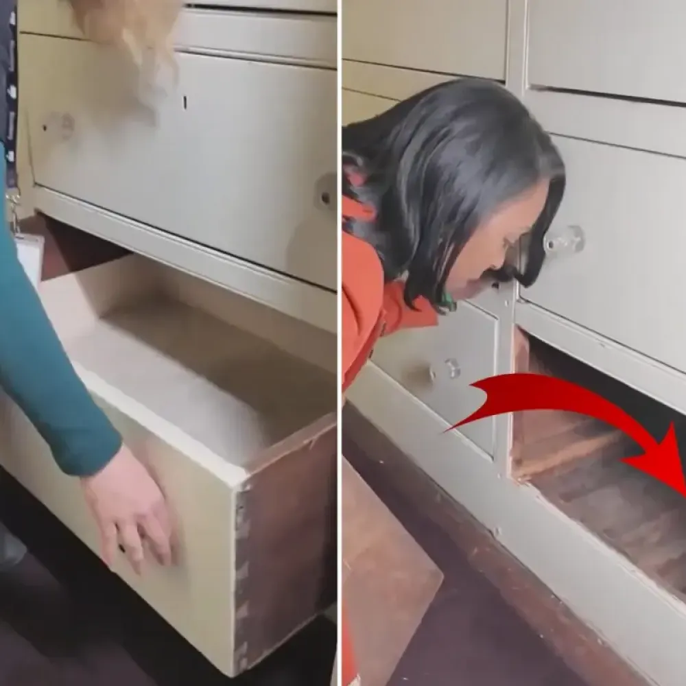 Şifonyerin alt çekmecesinde gizli bir geçit bulundu